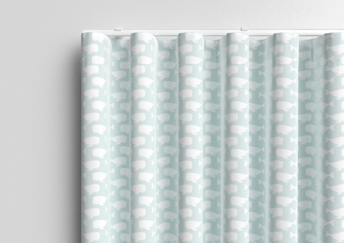 Whaling Around, Aqua - Made to Measure Curtains - Image 13